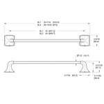 Pfister Selia 24-in Towel Bar Bath Accessory Brushed Nickel,  BTB-SL2K Retail: $53.00, Loc: B-1, FINAL PRICE