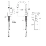 Pfister Lima 1-Handle Kitchen Faucet w/Soap Dispenser in Spot Defense Stainless Steel, F-072-7LMGS, Loc: B1, MSRP: $223.00