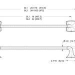 Pfister Selia 18-in Towel Bar Bath Accessory Brushed Nickel, BTB-SL1K Retail: $50.00, Loc: B5, FINAL PRICE