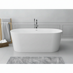 Acquabella Vars Center Drain 65x29 Freestanding Bathtub in Snow White and Brown, VB6529MBNW, Retail: $10,000.00, FINAL PRICE: $1,499.99 + TAX