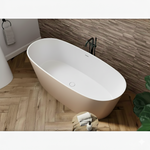Acquabella Vars Center Drain 65x29 Freestanding Bathtub in Snow White and Brown, VB6529MBNW, Retail: $10,000.00, FINAL PRICE: $1,499.99 + TAX