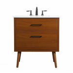 Ever Living Fawn 30-Inch Single Sink Vanity in Teak with a  Countertop, VF41030MTK, FINAL PRICE: $449.99 + TAX