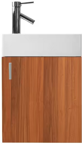 Carino 16-in Single Bathroom Vanity Cabinet Set in Plum, JS-50416-PL