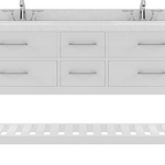 Caroline Estate 60-in Double Sink Bath Vanity in White with Dazzle White Quartz Top, MD-2260-DWQRO-WH