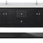 Virtu Vanity Julianna 60-in Espresso Double Sink Vanity with Custom Quartz Top, MD-3160-CQTSQ-ES