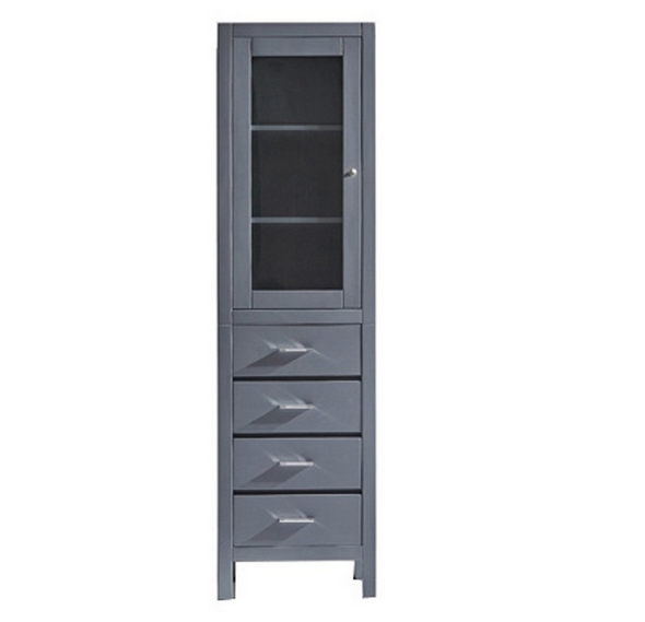 Virtu USA Wellmont 20 Inch Side Cabinet Grey, MDC-5120-SIDECAB-GR