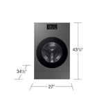 Samsung Bespoke AI Laundry Combo 5.3 Cu. Ft. All-in-One Washer with Super Speed and Ventless Heat Pump Electric Dryer - Dark Steel, [FB164], WD53DBA900HZA1, CLEARANCED: $1,499.99 + Tax