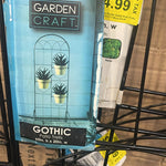 Garden Craft 3 Pot Trellis Planter Gothic Patio Trellis 60in x 20in 832111, MSRP: $29.98, [FB016] CLEARANCE PRICE: $9.99 + TAX