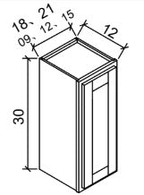 W1830 - GRAY SHAKER Solid Soft Close RTA Cabinet (Flat Pack)  FINAL PRICE