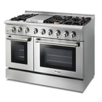 Thor Kitchen 48-in 4.2-cu ft / 2.5-cu ft Convection Oven Freestanding Double Oven Dual Fuel Range (Stainless Steel), HRD4803U , Retail: $8,299.00, FINAL PRICE: $5,999.99 + TAX