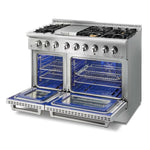 Thor Kitchen 48-in 4.2-cu ft / 2.5-cu ft Convection Oven Freestanding Double Oven Dual Fuel Range (Stainless Steel), HRD4803U , Retail: $8,299.00, FINAL PRICE: $5,999.99 + TAX