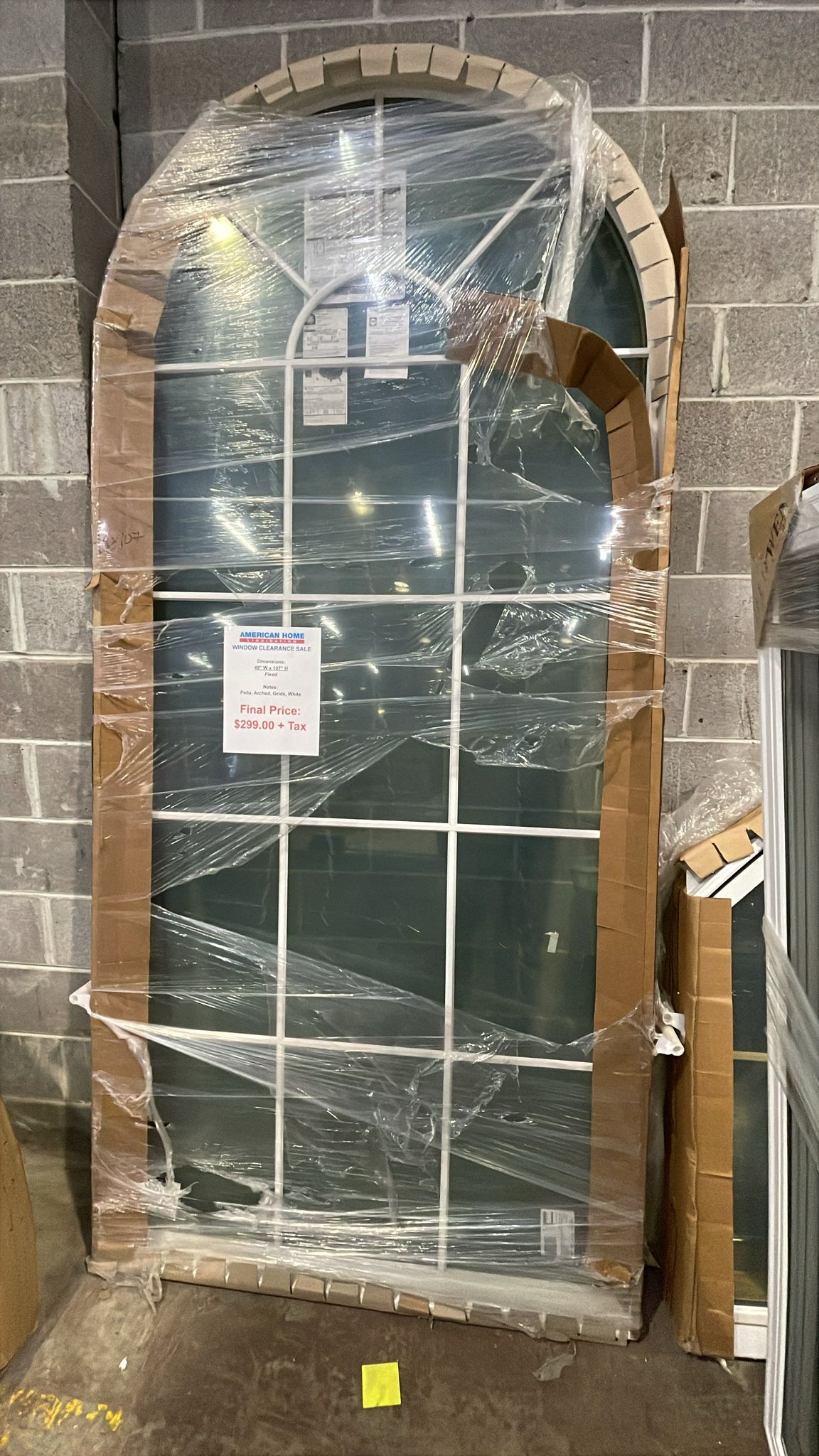 Arched Window List - Various Sizes & Various Prices - All Clearanced