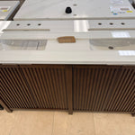 Frank Lloyd Wright USONIA 60-in Cherry Double Sink Bathroom Vanity with Natural Carrara Marble Top, 1601VA-60-295-900-UM, [FB275], FINAL PRICE: $1,299.99, CLEARANCED: $1,099.99 + Tax