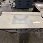 Florence 48-inch Grey Single Sink Bathroom Vanity with Custom Quartz Top, VV348G-CQTSQ, Retail: $1,399.95, CLEARANCE PRICE: $799.99 + TAX