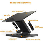 Zview Laptop Stand - Zgo - with USB-C Cable, Wall Charger, Wireless Charger
