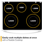 Whirlpool 30-in Glass Top 5 burners 5.3-cu ft Freestanding Electric Range ( White )