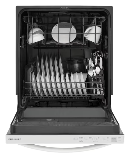 Frigidaire 24-in Top Control Built-in Dishwasher ( White ) , MaxDry , 52-Decibel