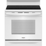 Whirlpool 30-in Glass Top 5 burners 5.3-cu ft Freestanding Electric Range ( White )