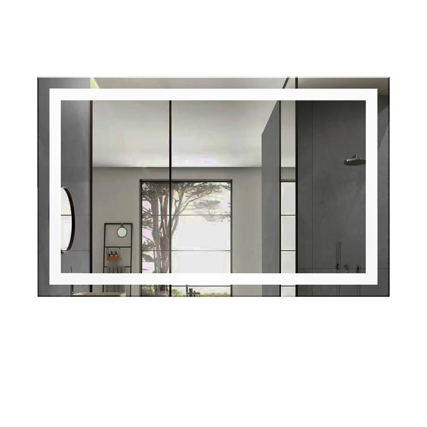 Aurora 48x30 Frameless LED Mirror With Defogger, MA024830TD