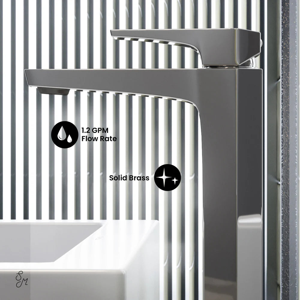 Swiss Madison Voltaire Vessel Faucet in Polished Chrome, SM-BF41C, MSRP: $216.66, FINAL  PRICE: $99.99 + TAX