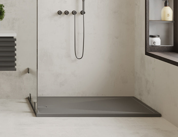 Acquabella Largo Slate 66x36 Shower Tray in Dark Grey 53030263 LASL6636MD Retail: $700.00, FINAL PRICE: $299.99 + TAX