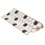 Adelaide Black Hexagon 10x12 Matte Porcelain Mesh-Mounted Mosaic Tile, SMOT-PT-ADELHEX-1HEXM, 12.45sf, 15 pcs, 6mm, 30 lbs, FINAL PRICE: $3.99/pc, $59.85/box + Tax