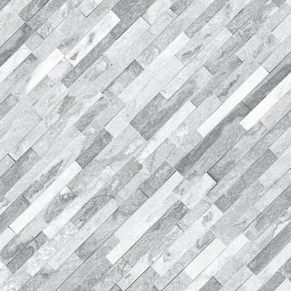 Alaska Gray Splitface 6x24 Ledger Marble Wall Panel, LPNLMALAGRY624, 12mm -18mm, 6pcs, 42.84 lbs, 6sf, FINAL PRICE: $2.50/pc, $2.50/sf, $15.00/bx + Tax