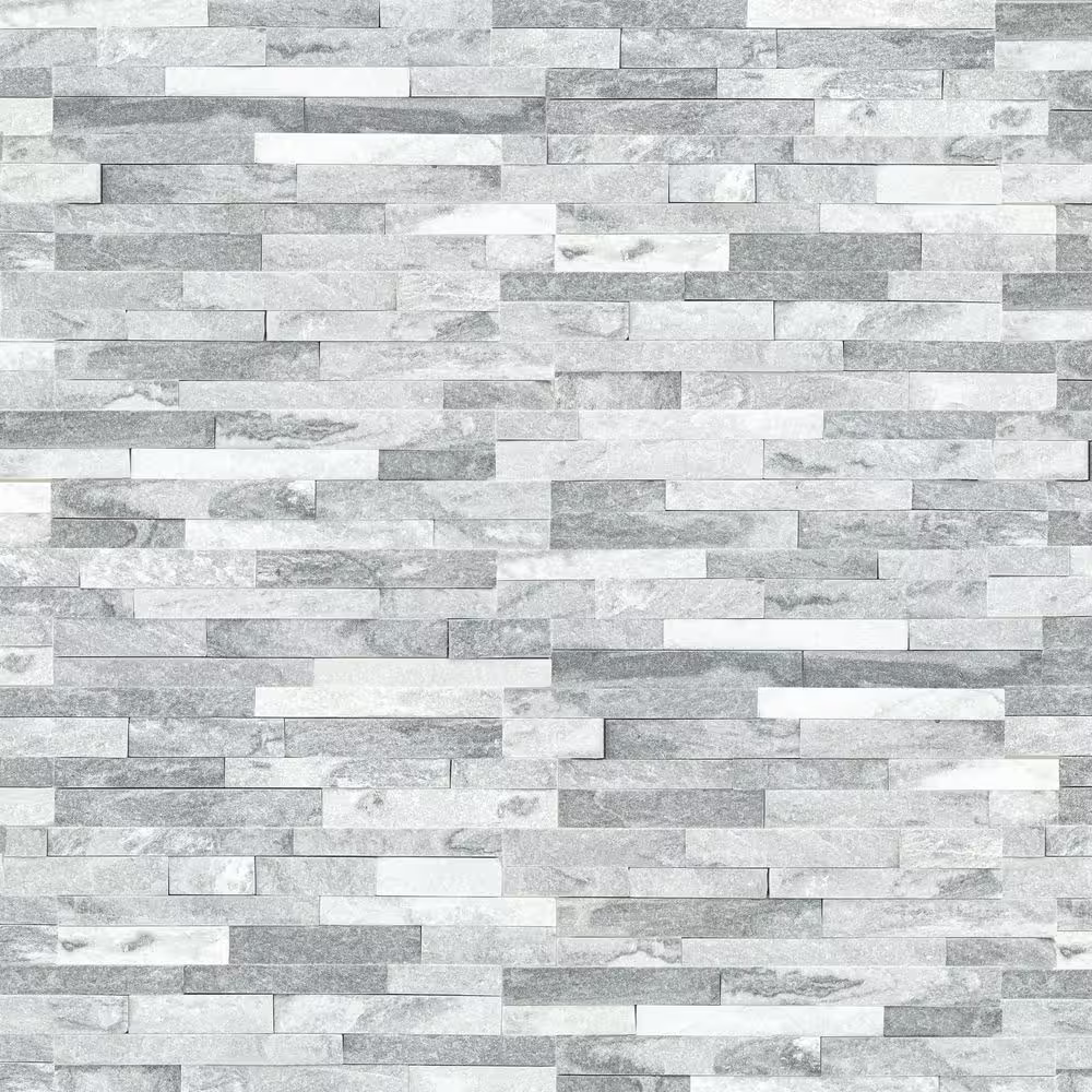 Alaska Gray Splitface 6x24 Ledger Marble Wall Panel, LPNLMALAGRY624, 12mm -18mm, 6pcs, 42.84 lbs, 6sf, FINAL PRICE: $2.50/pc, $2.50/sf, $15.00/bx + Tax