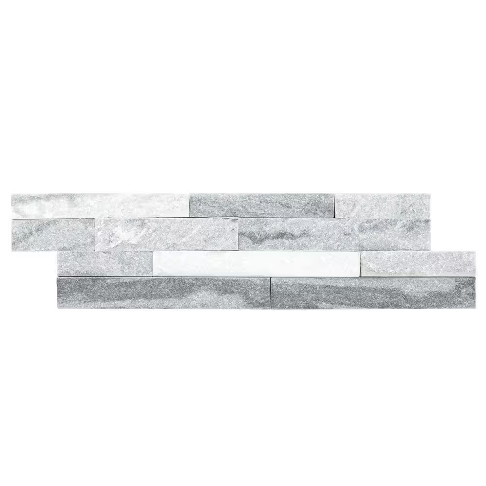 Alaska Gray Splitface 6x24 Ledger Marble Wall Panel, LPNLMALAGRY624, 12mm -18mm, 6pcs, 42.84 lbs, 6sf, FINAL PRICE: $2.50/pc, $2.50/sf, $15.00/bx + Tax