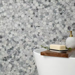 Alaska Gray Pebble 12x12  Mosaic, Retail: $22.15/pc, 10 sf/bx, 10 pcs/bx, 45 lbs/bx,  FINAL PRICE: $9.99/pc, $99.90/ Box + TAX