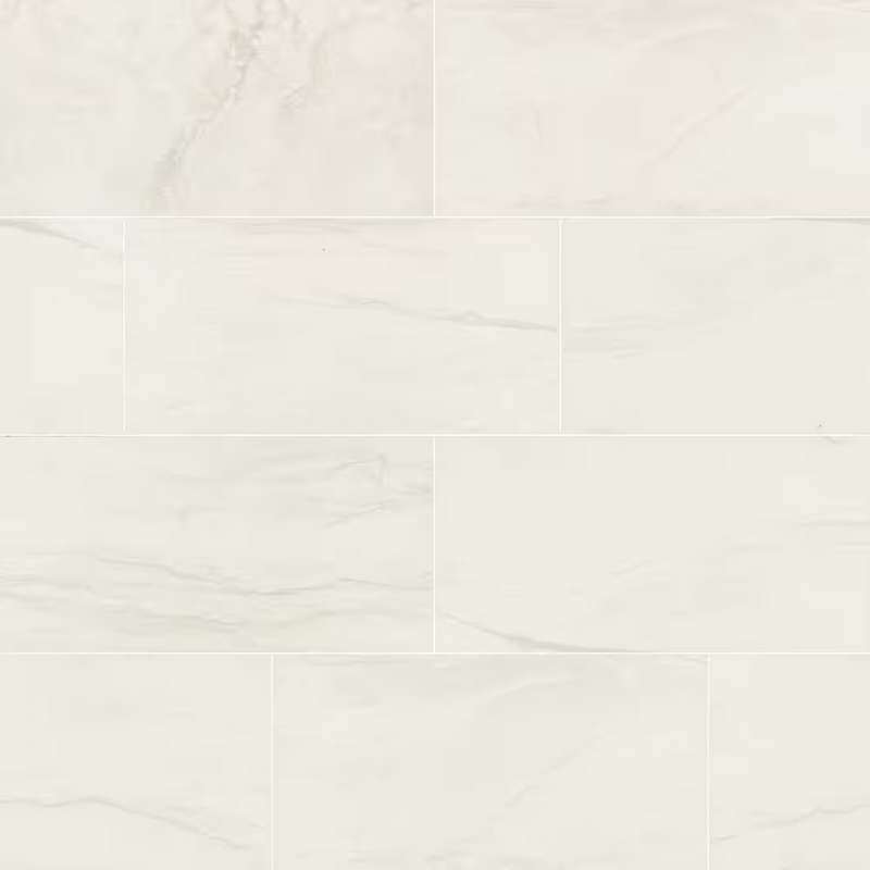 **PER BOX** HD Alexandra White 12x24 Matte Porcelain Marble Tile, NHDALEX12X24, 8.9mm, 8pcs, 67 lbs, 16sf, Retail: $1.69/sf, FINAL PRICE: $0.99/sf