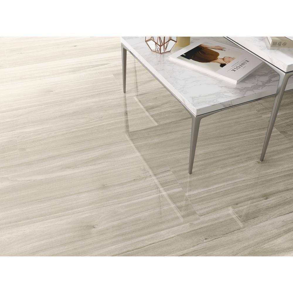 Catalina Ice Polished 8x48 Porcelain Floor and Wall Tile, NCATICE8X48P, 9.4mm, 4pcs, 50 lbs, 10.66sf, Retail: $7.59/sf // $80.91/bx, FINAL PRICE: $0.99/sf, $10.55/bx + Tax