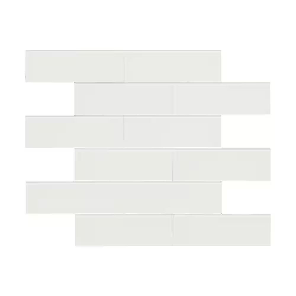 Alpine Ice Subway 12x12 Glass Peel and Stick Wall Mosaic, SMOT-PNS-ALPICE-4MM, 20sf, 20 pcs, 36 lbs, FINAL PRICE: $3.99/pc, $79.80/box + Tax