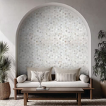 Angora 2-in Hexagon 12x12 Polished Marble Mesh-Mounted Mosaic, SMOT-ANGORA-2HEXP, 9.8sf, 10 pcs, 49 lbs, FINAL PRICE: $7.99/pc, $79.90/box + Tax