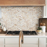 Angora Rhombus 11x13 Polished Marble Mesh-Mounted Mosaic, SMOT-ANGORA-RHO10M, 9.4sf, 10 pcs, 47 lbs, FINAL PRICE: $5.99/pc, $59.90/box + Tax