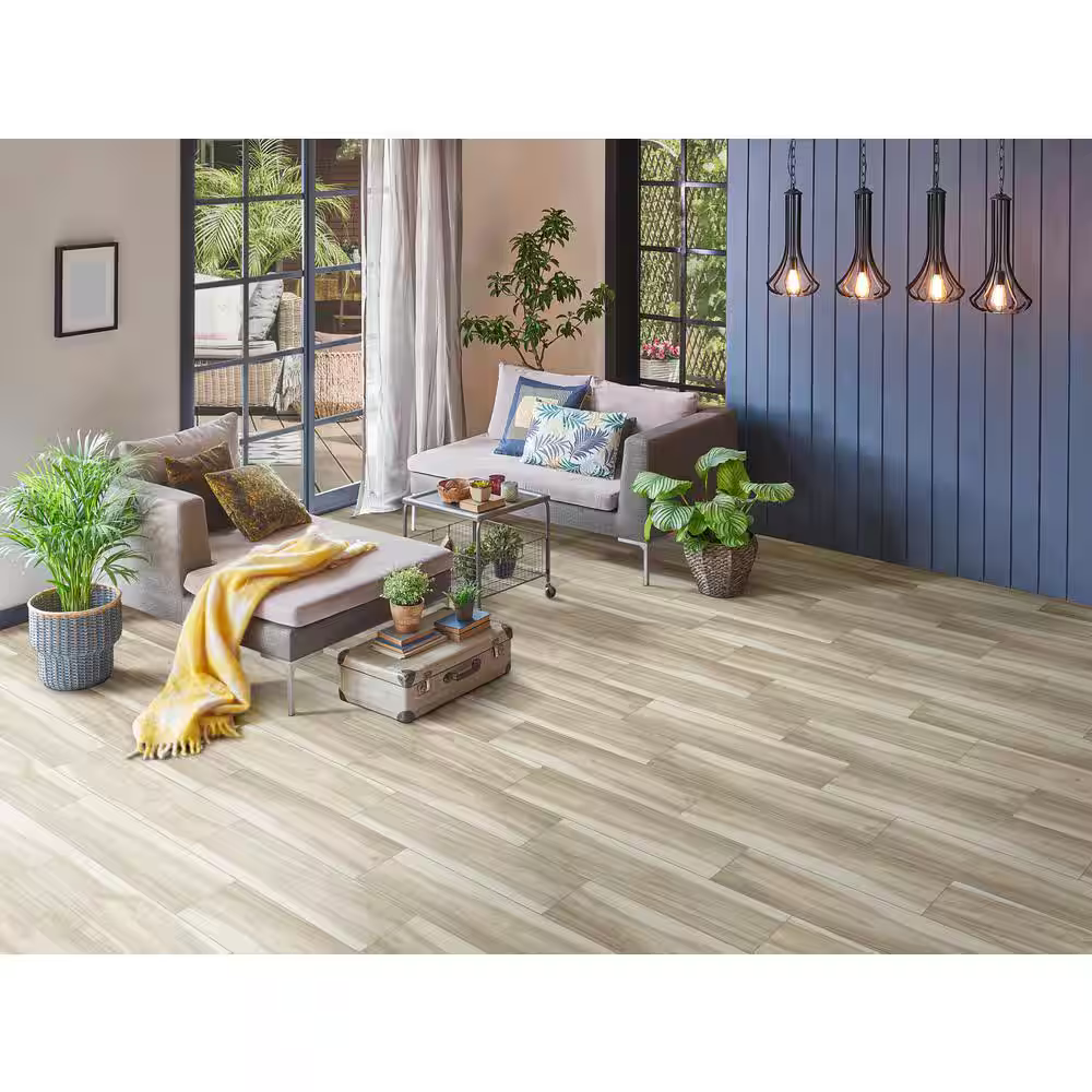 HD Ansley Amber 8x40 Matte Porcelain Wood Look Floor and Wall Tile, NHDANSAMBE8X40C, 10mm, 7pcs, 64.19 lbs, 15sf, Retail: $1.99/sf // $14.22/bx, FINAL PRICE: $0.99/sf, $15.38/bx + Tax