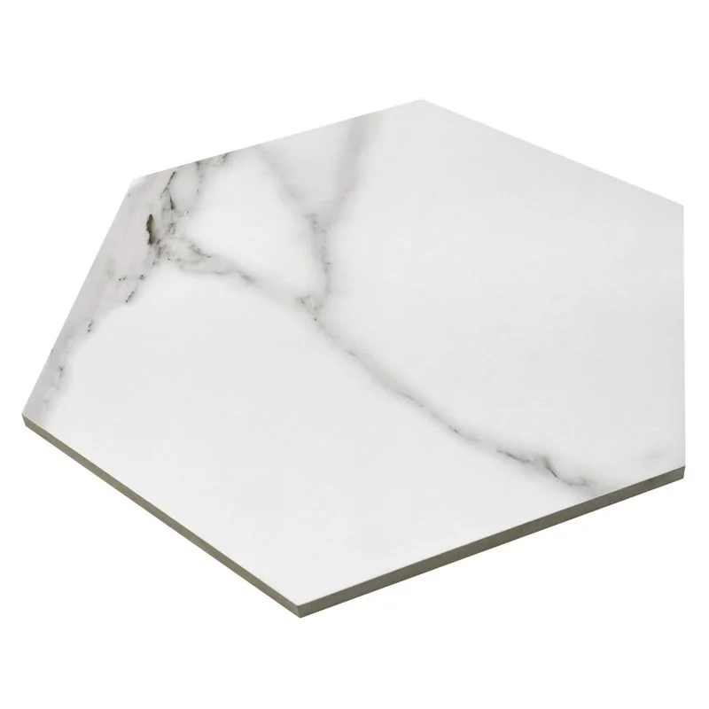 **PER BOX** Bella Tuscana Hexagon 10x11 Polished Porcelain Tile, SF220052, 8.736sf, 14pcs, 36 lbs, FINAL PRICE: $1.99/pc, $17.38/sf + Tax