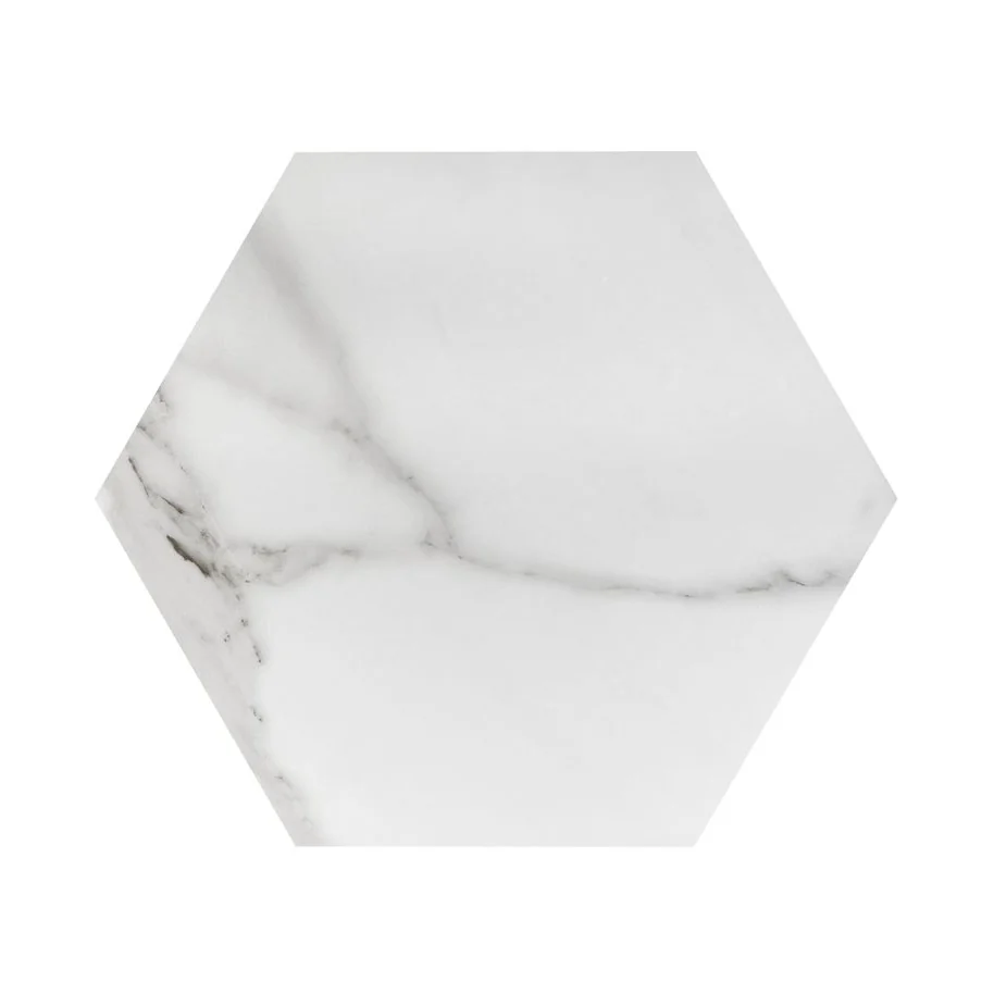 **PER BOX** Bella Tuscana Hexagon 10x11 Polished Porcelain Tile, SF220052, 8.736sf, 14pcs, 36 lbs, FINAL PRICE: $1.99/pc, $17.38/sf + Tax
