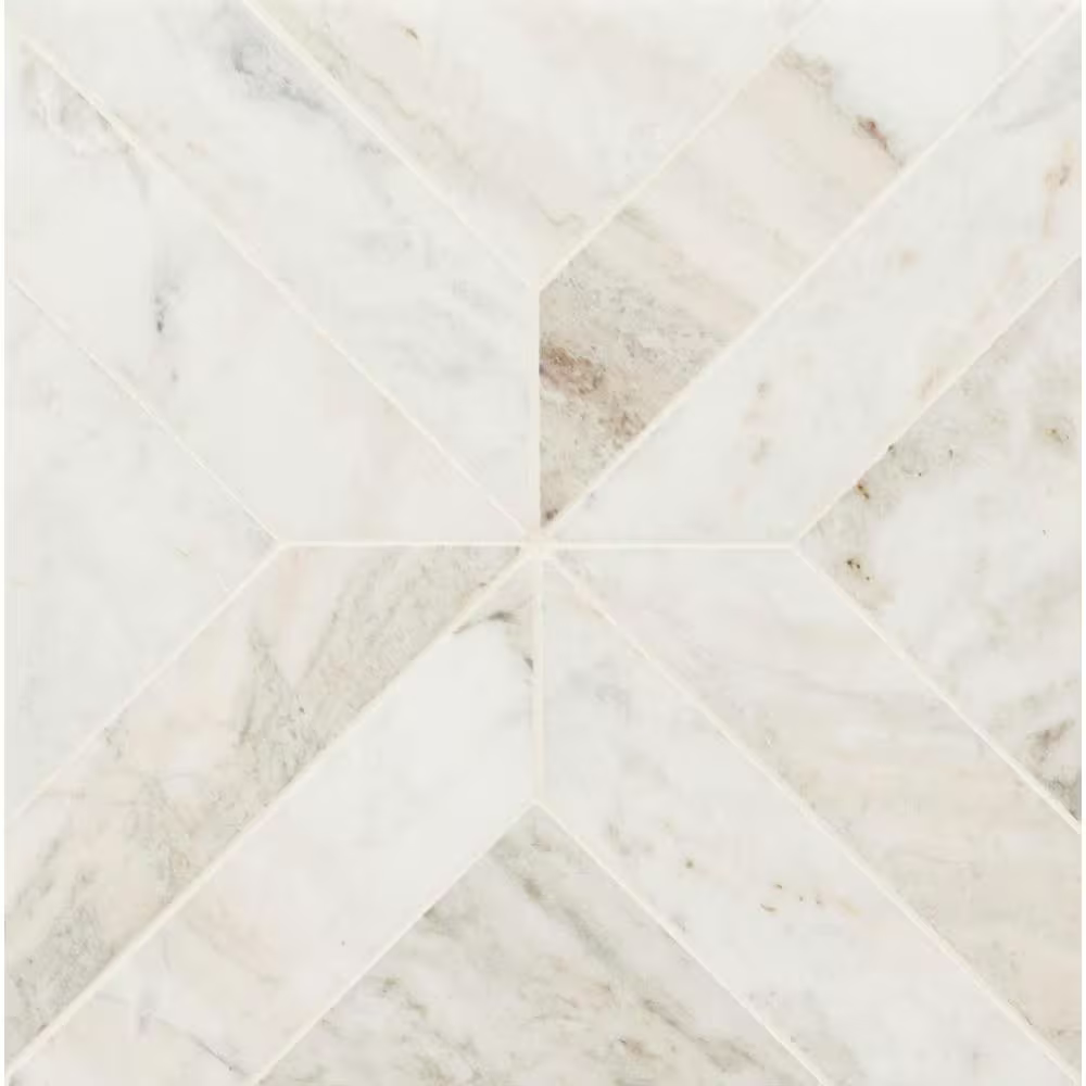 Arabescato Venato White Argyle 12x12 Honed Marble Mesh Mounted Mosaic, SMOT-ARAVEN-ARGH, 10sf, 10 pcs, 50 lbs, FINAL PRICE: $8.99/pc, $89.90/box + Tax