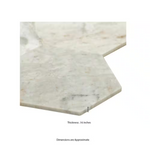 Arabescato Venato Hexagon 12x12 Marble Peel and Stick Mosaic, SMOT-PNS-ARAVEN4HEX-4MM, 16.2sf, 20 pcs, 50 lbs, FINAL PRICE: $6.49/pc, $129.80/box + Tax