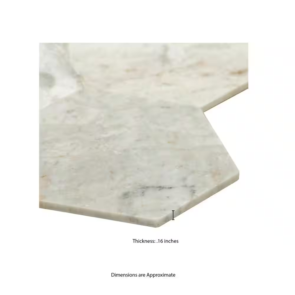 Arabescato Venato Hexagon 12x12 Marble Peel and Stick Mosaic, SMOT-PNS-ARAVEN4HEX-4MM, 16.2sf, 20 pcs, 50 lbs, FINAL PRICE: $6.49/pc, $129.80/box + Tax
