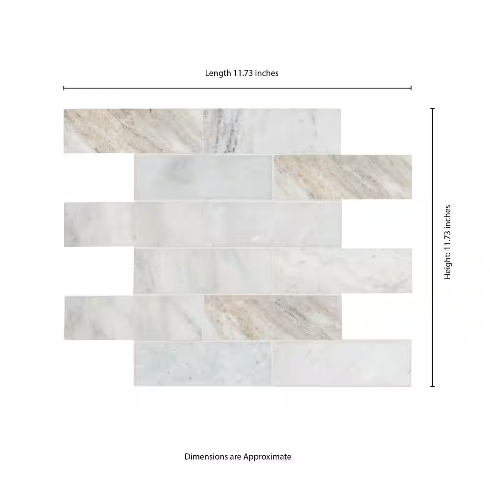 Arabescato Venato White 12x12 Mosaic, Retail: $9.57pc, 9.6 sf/bx, 10 pcs/bx, 50 lbs/bx,  FINAL PRICE: $4.99/pc, $49.90/ Box + TAX