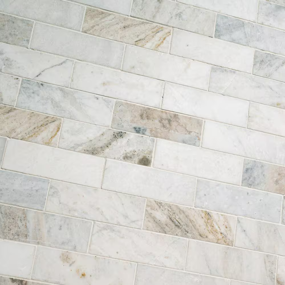 Arabescato Venato White 12x12 Mosaic, Retail: $9.57pc, 9.6 sf/bx, 10 pcs/bx, 50 lbs/bx,  FINAL PRICE: $4.99/pc, $49.90/ Box + TAX