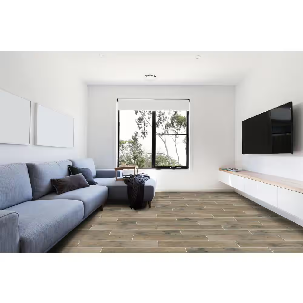 Ardenes Cafe 6x36 Matte Porcelain Wood Look Floor and Wall Tile, NHDARDCAFE6X36, 10mm, 9pcs, 53.5 lbs, 13.5sf, Retail: $3.09/sf, FINAL PRICE: $1.99/sf, $26.87 + Tax