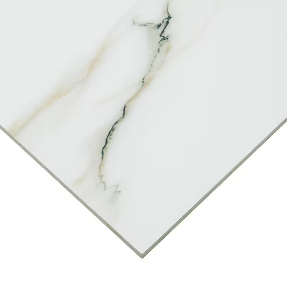 Aria Blanco 24x24 Polished Porcelain Floor and Wall Tile, 10mm, 4pcs, 70 lbs, 16sf, Retail: $2.99/sf, FINAL PRICE: $1.49/sf, $23.84/box + Tax.
