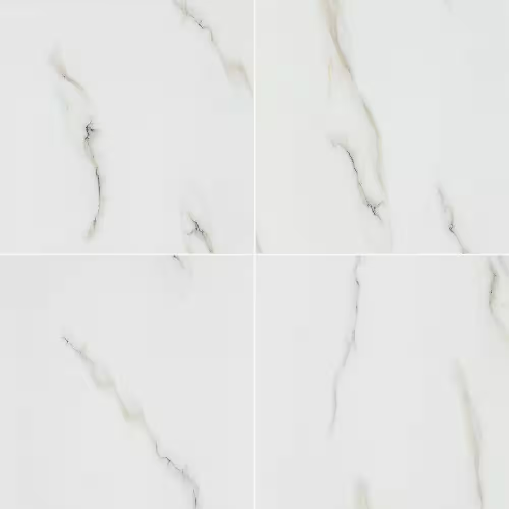 Aria Blanco 24x24 Polished Porcelain Floor and Wall Tile, 10mm, 4pcs, 70 lbs, 16sf, Retail: $2.99/sf, FINAL PRICE: $1.49/sf, $23.84/box + Tax.