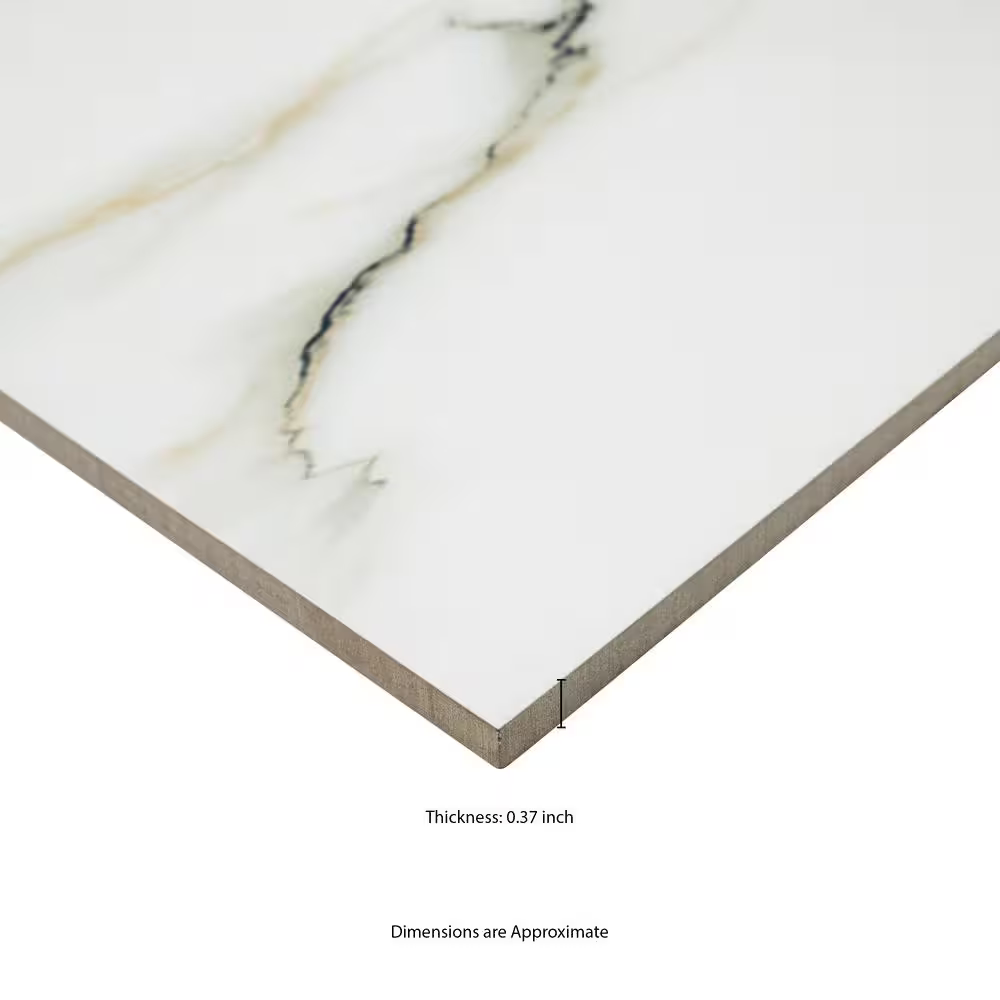 Aria Blanco 24x24 Polished Porcelain Floor and Wall Tile, 10mm, 4pcs, 70 lbs, 16sf, Retail: $2.99/sf, FINAL PRICE: $1.49/sf, $23.84/box + Tax.