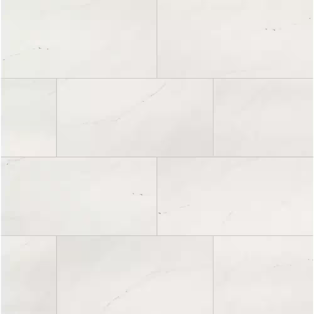 **PALLET SALE - 8 bxs (128 sqft) @ $0.99/sqft** Aria Ice 12x24 Polished Porcelain Floor and Wall Tile, NARICE1224P, 10mm, 8pcs, 62 lbs, 16sf, Retail: $4.30/sf, $68.84/box/sf, FINAL PRICE: $1.29/sf, $20.64 + Tax