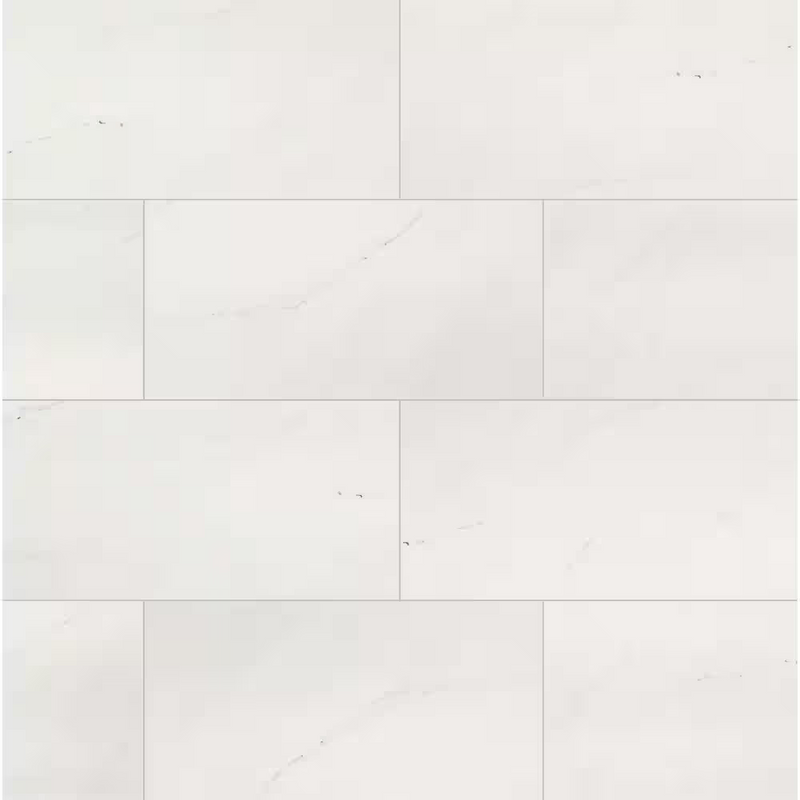 **PALLET SALE - 8 bxs (128 sqft) @ $0.99/sqft** Aria Ice 12x24 Polished Porcelain Floor and Wall Tile, NARICE1224P, 10mm, 8pcs, 62 lbs, 16sf, Retail: $4.30/sf, $68.84/box/sf, FINAL PRICE: $1.29/sf, $20.64 + Tax