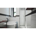 Arizona Replacement Panel Glass Shower Door 30x68 in Brushed Nickel and Clear Glass - CLEARANCED